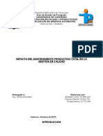 Impacto Del Mantenimiento Productivo Total en La Gestion de La Calidad