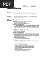 Resume of Dkaybarton