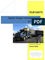 TLIF1007C - Apply Fatigue Management Strategies - Learner Guide