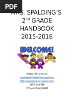 Mrs. Spalding'S 2 Grade Handbook 2015-2016: Contact Information