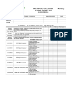 Deludge System CHECKLIST