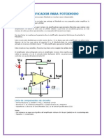Amplificador para Fotodiodo