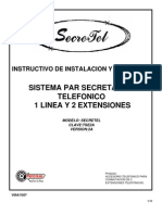 Instructivo de Instalacion de Un Telefono Secretarial