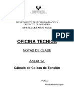 Cálculo de Caída de Tensión Trifásica PDF