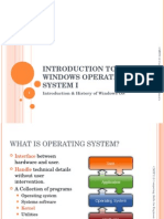 Introduction To Windows Operating System I For Student