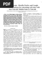 SiyaBasScript - Mozilla Firefox and Google Chrome Extension For Converting Non-Unicode Sinhala Text To Unicode