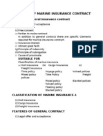 Elements of Marine Insurance Contract