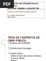 Tipos de Contrato de Obra Pública