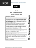 CIMA 2010 Syllabus Strategy Level Specimen Exam Paper