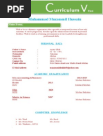 Urriculum: Muhammad Muzammil Hussain