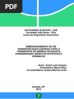 Dimensionamento de Um Transportador Continuo para o Transporte de Minerio de Bauxita