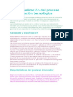 Conceptualización Del Proceso de Innovación Tecnológica