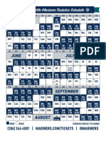 2016 Mariners Schedule