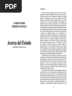 Marx y Engels Acerca Del Estado. Horacio Tarcus Comp.