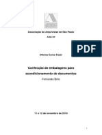 Confecção de Embalagem Acondicionamento de Documentos AASP