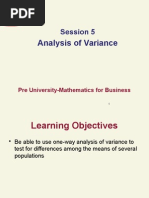 Analysis of Variance: Session 5