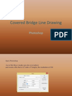 Covered Bridge Line Drawing