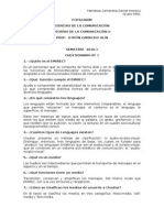 Teorías de La Comunicación 2. Cuestionario