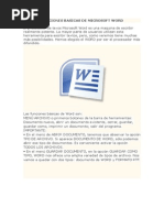 Funciones Basicas de Microsoft Word