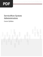 ServiceNow Sys Admin Course Outline