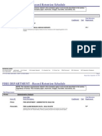 FIRE DEPARTMENT - Record Retention Schedule