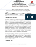 Formato para La Presentacion Del Proyecto de Investigacion en La Exposicion Del Dia 15 y 16 de Dicieembre