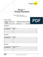 SAP Testing Standards