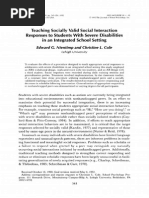 Teaching Socially Valid Social Interaction Responses To Students With Severe Disabilities in An Integrated School Setting