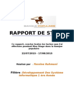 Rapport de Stage Au Sein Du BP