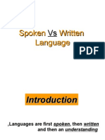 Spoken Vs Written