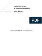 Cuestionario Sobre Modelos de Comunicación