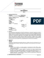 Silabus de Matematica II - Arquitectura