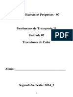 Exercícios Unidade 07 TC Trocadores Calor 2014 2