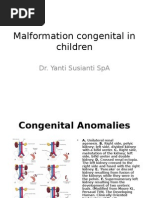 Congenital Malformation in Children 2013