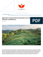 Agriculture Second Green Revolution and Government Schemes and Missions