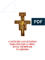 CANTO DE LAS LETANÍAS PARA INICIAR LA MISA EN EL TIEMPO DE CUARESMA - Con Partitura