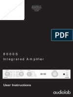 8000S Integrated Amplifier: User Instructions