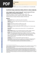 Nedeltcheva Et Al. 2010 - Insufficient Sleep Undermines Dietary Efforts To Reduce Adiposity