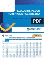 Tablas de Pesos Tubería Hdpe Calplast