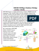 Kw7000 Series Mesh 54Mbps Outdoor Bridge: 2.4Ghz / 5.8Ghz