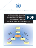 Guidelines On Quality Management Procedures and Practices For Public Weather Services