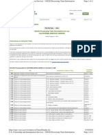 USCIS CSC Processing Times Table