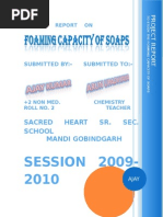 Foaming Capacity of Soap