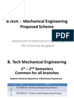 Pes U Mech B Tech Scheme Proposed