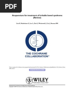 Acupuncture For Treatment of Irritable Bowel Syndrome