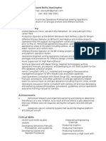 Oil Gas Operations Consultant in Houston Texas Resume David Huntington