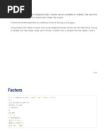 Factors Factors: LM GLM