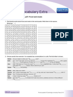 Vocabulary Extra: Pre-Intermediate Unit 3, p27: Food and Meals