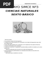 Ensayo Simce # - Ciencias 6º