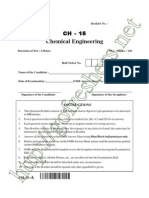 AP PGECET Chemical Engg 2015 Question Paper - Answer Key Download